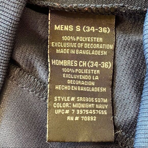 Starter Front Zip Closure Midnight Navy Jacket Size Small - Picture 5 of 12